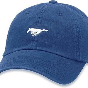 Officially Licensed Ford Mustang Micro Pony Dad Hat, Strapback, Bay Blue,  NWT
